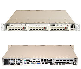 SuperServer 5015P-8R, E7230/Dual-Core, Video, 2x GB Lan, 4x HS SCSI+Raid, DDR2(8GB) 1U, 2x 400W