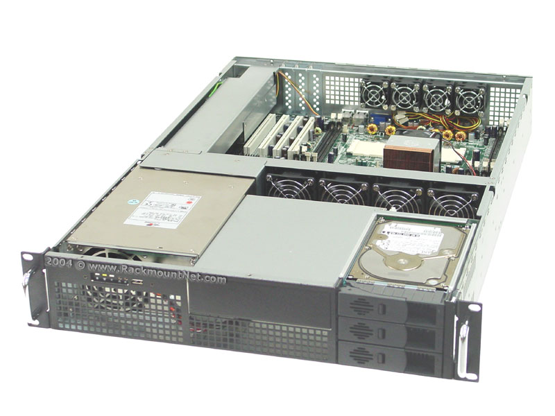 AIC RMC2G-T82, 2U RM, 3x HS SATA+1x 5.25" Exposed Bays, 700W P.S