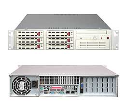 SuperServer 6025B-T, 2x LGA771/QC, Video, 2x GB Lan, 6x HS SATA2+Raid, DDR2FBD(32GB), 2U/550W