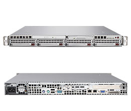 SuperServer 6015P-8R, 2x LGA771/QC, Video, 2x GB Lan, 4x HS SCSI+Raid, DDR2/32GB, 1U/700W(1+1)