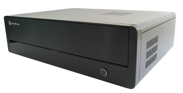 SilverStone LC04-B, Black All Alum, 1x 5.25"/1x 3.5" Bays, 2x PCI, 300W  HTPC Slim Desktop Case