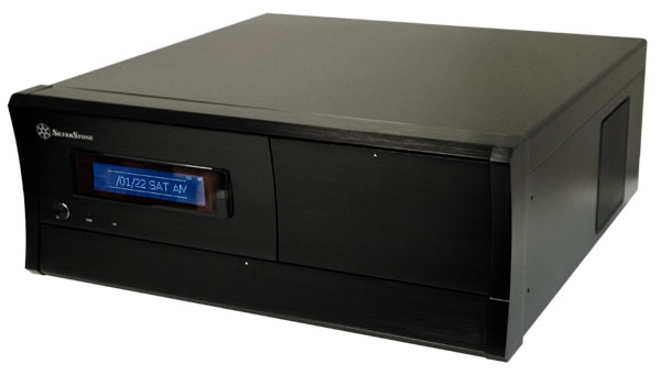 SilverStone GD01B-MXR, Black F Alum, 2x 5.25"/6x 3.5" Bays, LCD/Card Reader, 300W HTPC Media Case