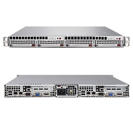 SuperServer 6015T-iNF, 4x LGA771/QC, Video, 4x GB Lan, 4x HS SATA, Infiniband, DDR2/32GB, 2x 1U/980W