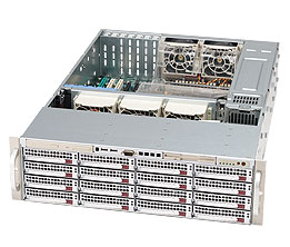 Supermicro SC836E1-R800V, 3U RM, 16x HS SAS/SATA2 Bays+1x 28-Port 3Gb/s SAS Expander, 800W(1+1) P.S
