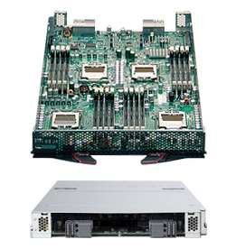SuperBlade SBA-7141M-T, 4x Opt/QC, Video, 2x GB Lan, 1x Int 2.5" SATA, InfiniBand, IPMI, DDR2(128GB)