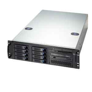 Chenbro RM31408T, 3U RM, 8x HS SATA/2x 5.25"+1x 3.5"+Slim CD Ext Bays, w/o P.S