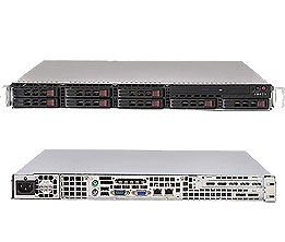 SuperServer 1015B-M3, 1333Mhz, 3210/QC, Video, 2x GB Lan, 8x HS 2.5"SAS+Raid, DDR2/8GB, 1U, 560W