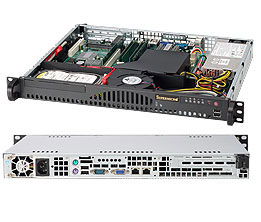 Supermicro SC512-260, 1U RM, 1x HDD+1x Slim CD Bays, 260W P.S