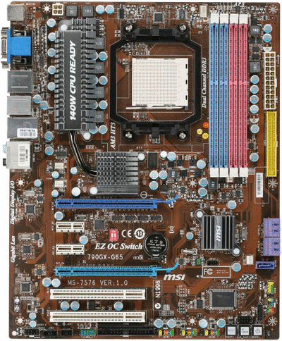 MSI 790GX-G65 Socket AM3/ AMD 790GX/ HDMI/ A&V&GbE/ ATX Motherboard