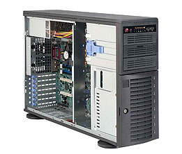 Supermicro SC743i-665, 4U RM/Tower, 2x 5.25"+1x 3.5" Ext+8x HDD Bays, 665W, 80+, *Super Quiet*