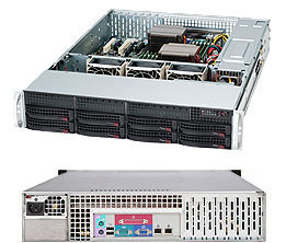 Supermicro SC825TQ-600LP, 2U RM, 8x HS SAS/SATA+1x Slim CD Bays, 600W, 80+ P.S