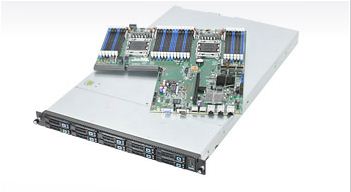 Quanta X12RS-2, 2x X9/8C, Video, 2x GB NIC, 10x 2.5" HS SATA2/3, IPMI, D3(768GB), 1U/750W, 80+