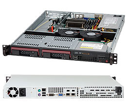 Supermicro SC811TQ-441, 1U RM, 2x HS SATA2+1x Slim CD&FDD Bays, 440W, 80+ P.S