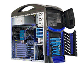 Supermicro CSE-732G-903, Game Mid-Tower, 3x 3.5" Int+2x 5.25"+1x 3.5" Ext Bays, 900W