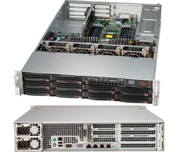 Supermicro SC829BTQ-R920W, 2U RM, WIO, 10x HS SAS/SATA2+1x Slim CD Bays, 920W(1+1) P.S