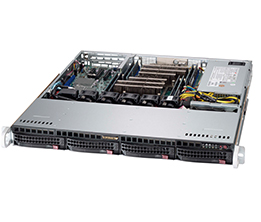 Supermicro SC813MFTQ-441C, 1U RM, 4x HS SATA+1x Slim DVD Bays, 440W, 80+ P.S