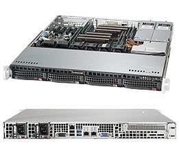 Super 6018R-MTR-BULK, 2x E5-2600v4, Video, 2x GB/i210 LAN, 4x HS SATA3(C612)+R,IPMI,D4(1TB),1U/R400W