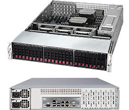 Super 2028R-E1CR24H,2xE5-2600v4,Video,2x10GB/X540,24xHS 2.5" SAS3(LSI3108/Raid,IPMI,D4(2TB),2U/R920W