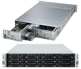 Super 6028TR-DTR, 2xNodes, 2xE5-2600v4, Video, 2xGB/i350,6xHS SATA3(C612)+R,IPMI,D4(1TB),2U/R1280W