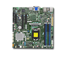 Super X11SSZ-QF, Pentium-i3/i5/i7, Video, HD Audio, 2x GB/i210, 4x SATA3+R,IPMI,DDR4(64GB),mATX