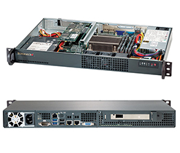 Supermicro SC510-203, Rear I/O 1U RM(11" Depth), No Exposed/1x 3.5" or 4x 2.5" Int HD Bay, 200W