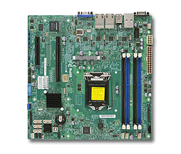 Super X10SLM+-LN4F, E3-1200v4/LGA1150, 2x PCI-e, Video, 4x GB/i210AT, 6x SATA+R, IPMI, DDR3(32GB)