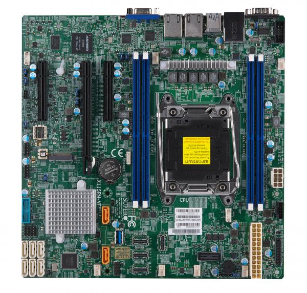 Super X11SRM-VF, LGA2066, VGA, 2x GB/i210 LAN, 8x SATA3+Raid/C422, 4x NVMe PCIe, IPMI, DDR4(256GB)