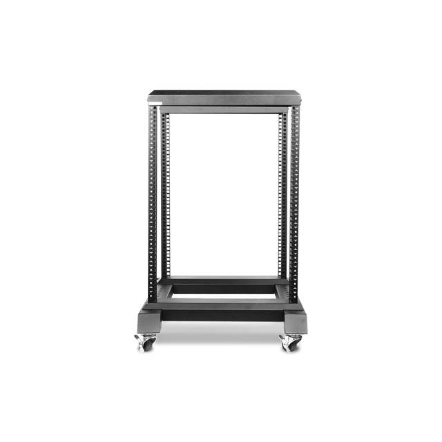 iStarUSA CLAYTEK WO15AB-P1U 15U 4 Post Open Frame Rack w/ 1U Cover Plate