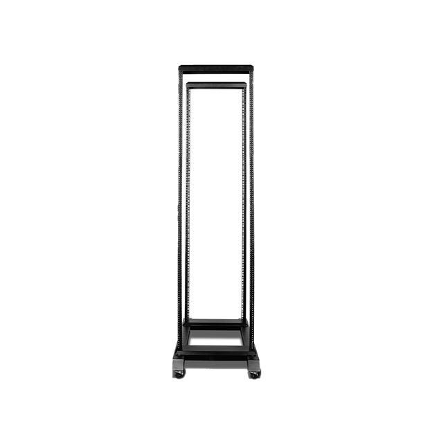 iStarUSA CLAYTEK WO45AB-P2U 45U 4 Post Open Frame Rack w/ 2U Cover Plate