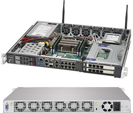 Super 1019D-4C-FHN13TP,D-2123iT-4C/16T,VGA,2x10G/SFP+,9x1G&2x10G/RJ45,2xHS Bay,IPMI,D4(512G),1U,350W