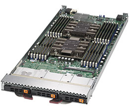 SuperBlade SBi-6429P-T3N,2x LGA3647,Video,2x 10GB LAN,2xHS 2.5" NVMe or 3xSATA+R Bays,IPMI,D4(768GB)