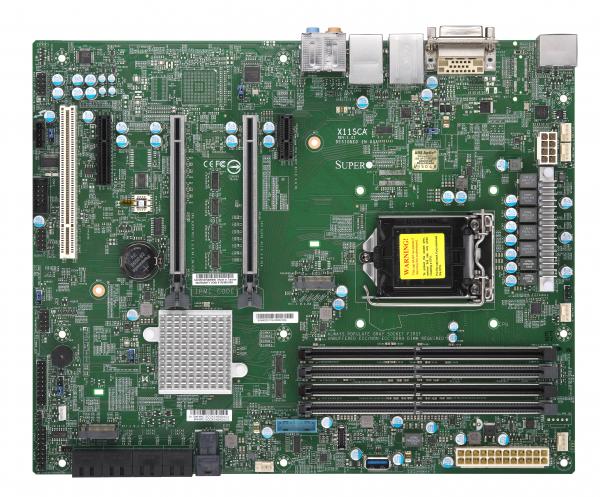Super X11SCA, i3/i5/i7/i9/E2100(LGA1151), Video, HD Audio, 2x GB, 8x SATA3+R(C246), M.2,D4(64GB)