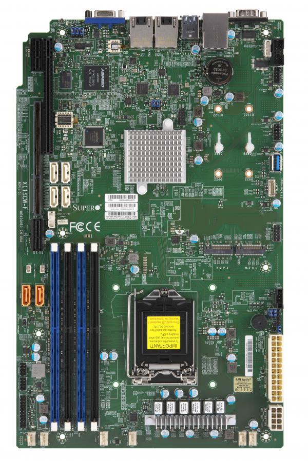 Super X11SCW-F, i3/E2100(LGA1151), WIO, Video, 2x GB/i210-AT, 6x SATA3+R(C246), M.2,D4(128GB)