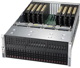 Super 4029GP-TRT3,2xLGA3647,Up To 10xGPUs,Video,2x10GB/C622,24x2.5" HS SATA+R,IPMI,D4(6TB),4U/R2000W