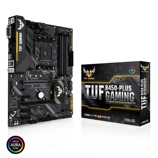 Asus TUF B450-PLUS GAMING Socket AM4/ AMD B450/ DDR4/ CrossFireX/ SATA3&USB3.1/ M.2/ A&GbE/ ATX