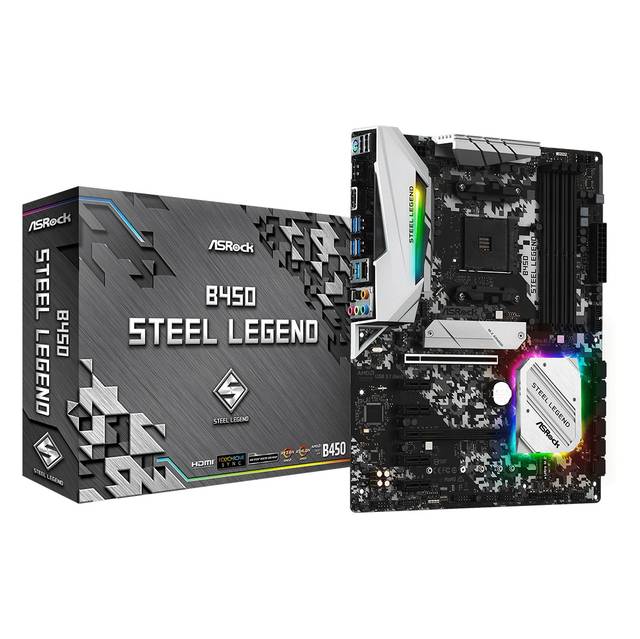 ASRock B450 STEEL LEGEND Socket AM4/ AMD Promontory B450/ DDR4/ Quad CrossFireX/ SATA3&USB3.1/ M.2/
