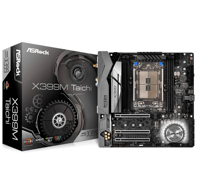 ASRock X399M TAICHI Socket TR4/ AMD X399/ DDR4/ Quad CrossFireX & Quad SLI/ SATA3&USB3.1/ M.2&U.2/