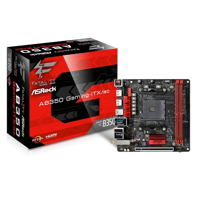 ASRock AB350 GAMING-ITX/AC Socket AM4/ AMD Promontory B350/ DDR4/ SATA3&USB3.0/ M.2/ WiFi/ A&GbE/