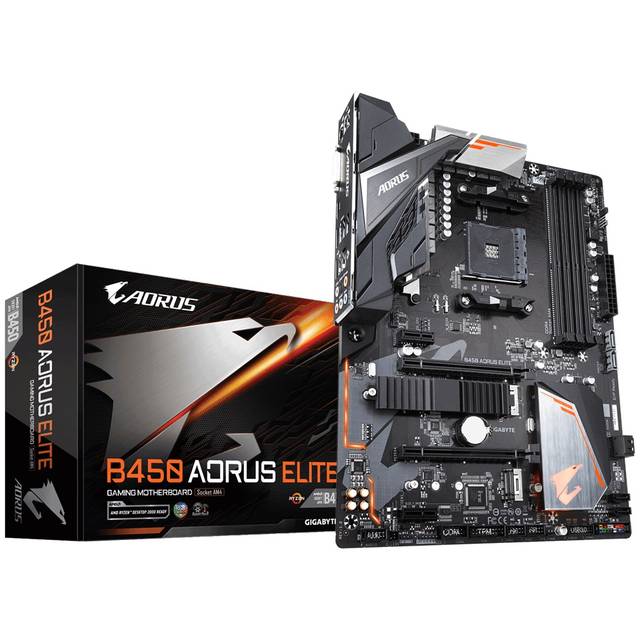 GIGABYTE B450 AORUS ELITE Socket AM4/ AMD B450/ DDR4/ Quad-GPU CrossFireX/ SATA3&USB3.1/ M.2/ A&GbE/