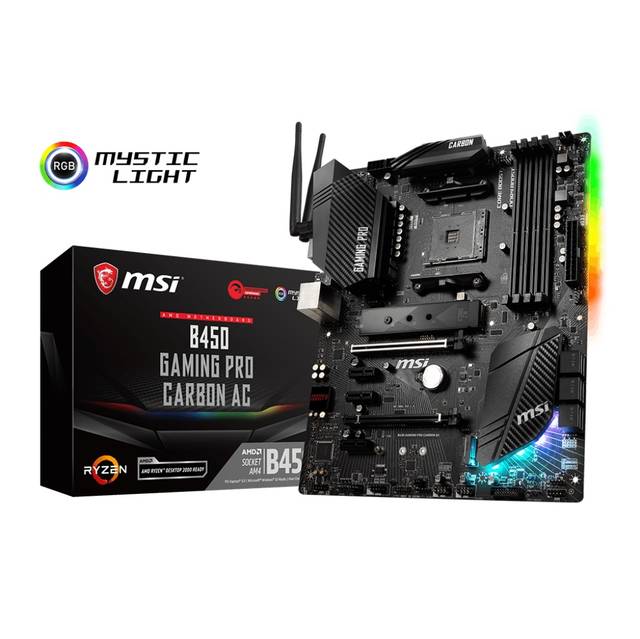 MSI B450 GAMING PRO CARBON AC Socket AM4/ AMD B450/ DDR4/ 2-Way CrossFireX/ SATA3&USB3.1/ M.2/ WiFi/