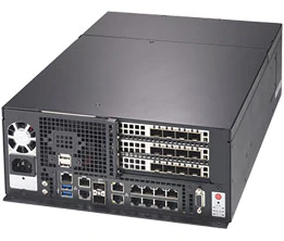 Super E403-9D-14CN-FN13TP,D-2177NT-1.9Ghz/14C/28T,VGA,9xGB & 2x10G/RJ45+2x10G/SFP+,IPMI,Box PC,600W