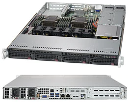 Supermicro SC815TQC-R706WB2, 1U RM, WIO, 4x HS SAS3(12GB/s)+1x Slim CD Bays, 2x FH/1x LP, R750W(1+1)