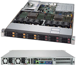Super 1029U-TN12RV-NEBS,L3,2xLGA3647,Video,Ultra Riser Card,12xHS 2.5" Bays,IPMI,D4(2TB),1U/R1600W