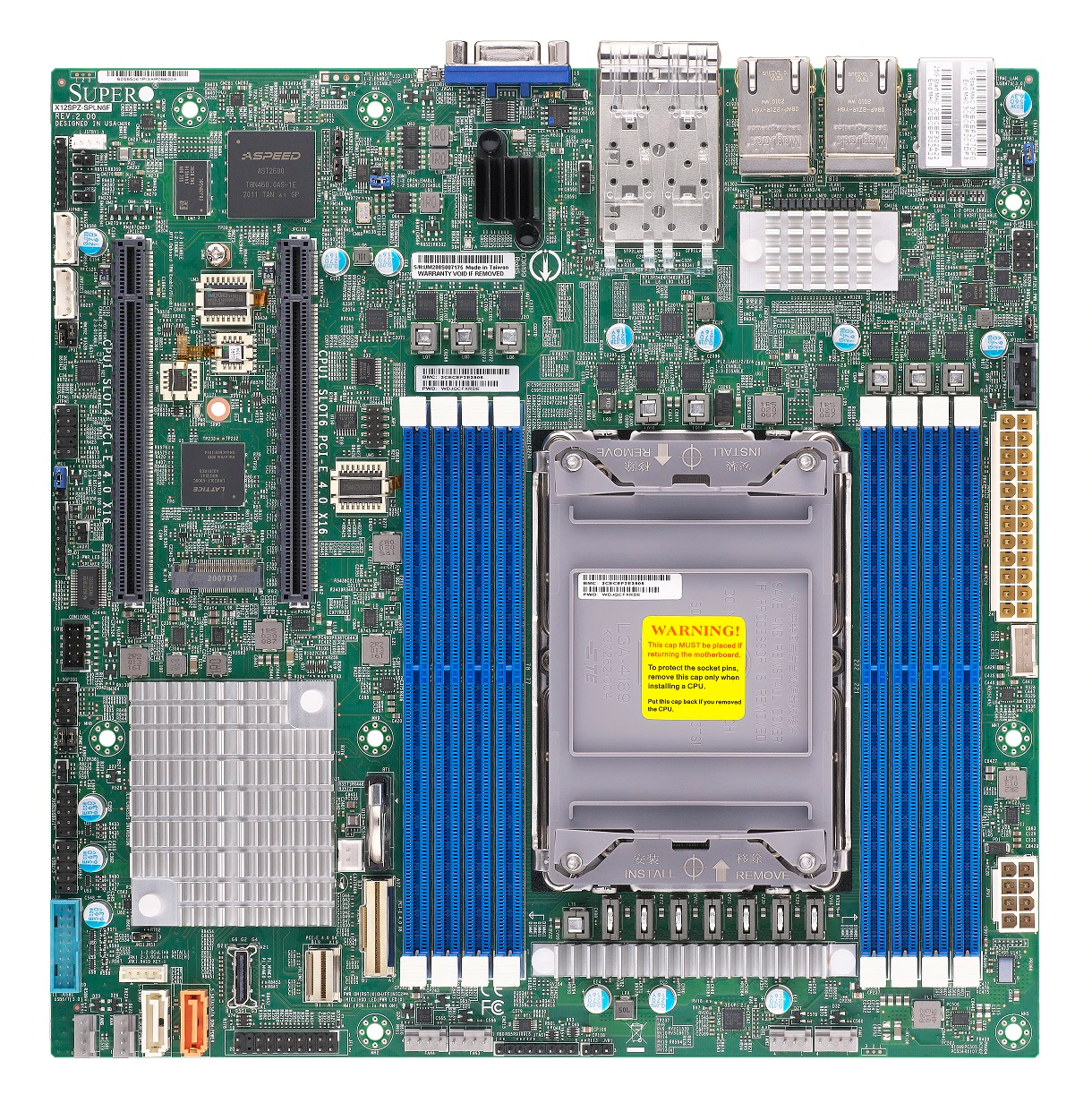 Super X12SPZ-SPLN6F,1xLGA-4189,2xPCI-E 4.0,VGA,4xGB+2x25G/SFP28,6xSATA+R,2xSlimSAS Port,IPMI,D4(2TB)