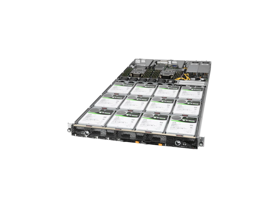 Super 610P-ACR12N4H,2xLGA-4189,Video,2x25Gb/SFP+,12xHS SAS3/S3916L+Raid,4xNVMe,IPMI,D4(4TB),1U/R800W