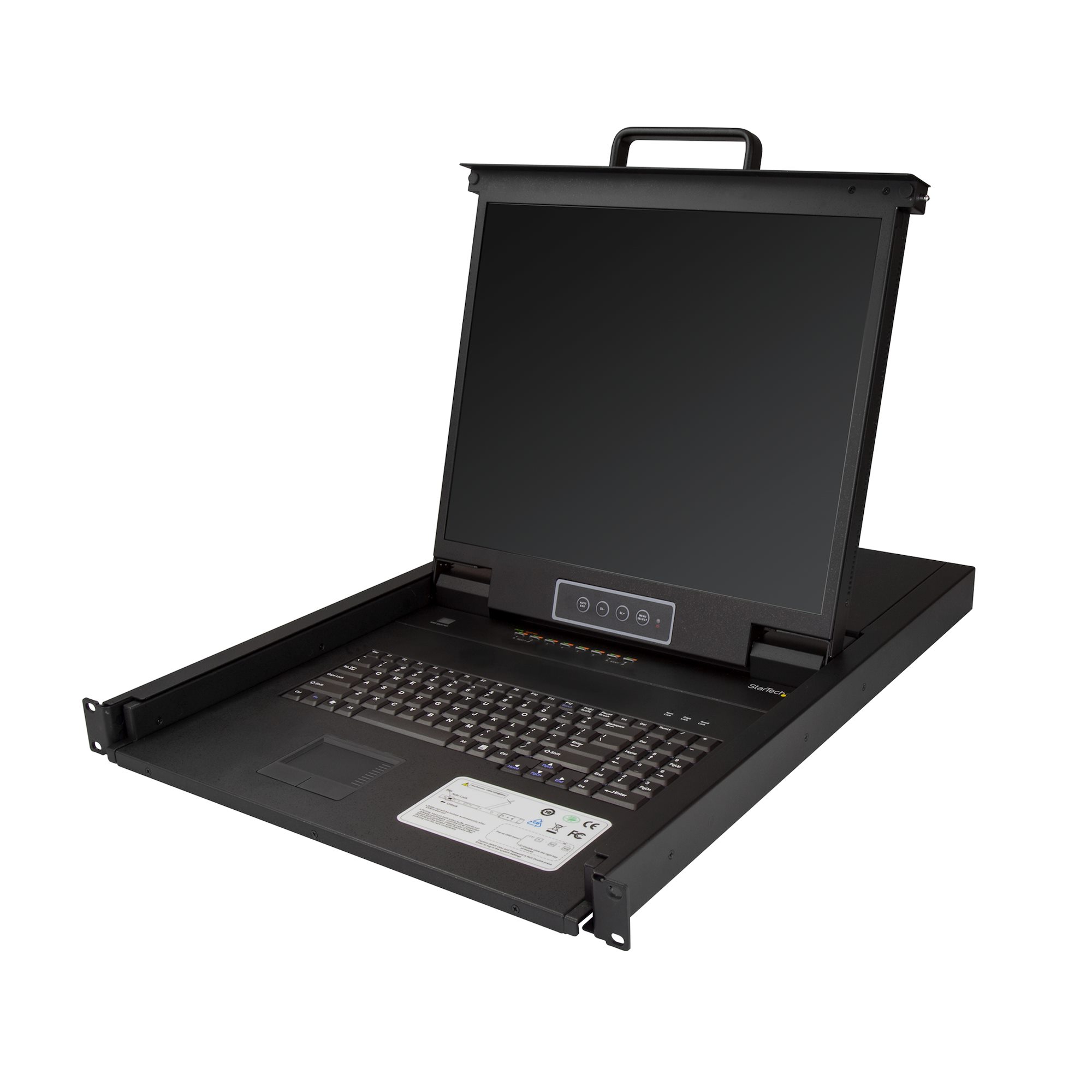 StarTech, RKCONS1908K, 1U Rackmount 19" TFT LCD Monitor Keyboard Drawer, w/8 Port KVM Switch