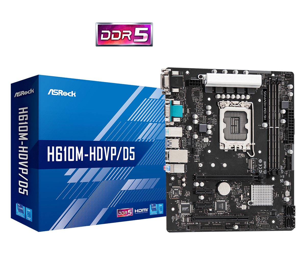 ASRock B660M-HDVP D5 B660 LGA1700 Max64GB DDR5 MicroATX