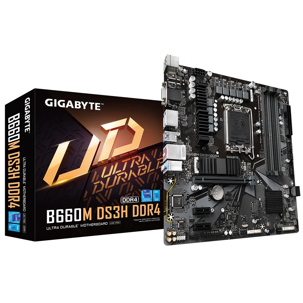 Gigabyte B660M DS3H DDR4 B660 LGA1700 Max128GB DDR4 mATX