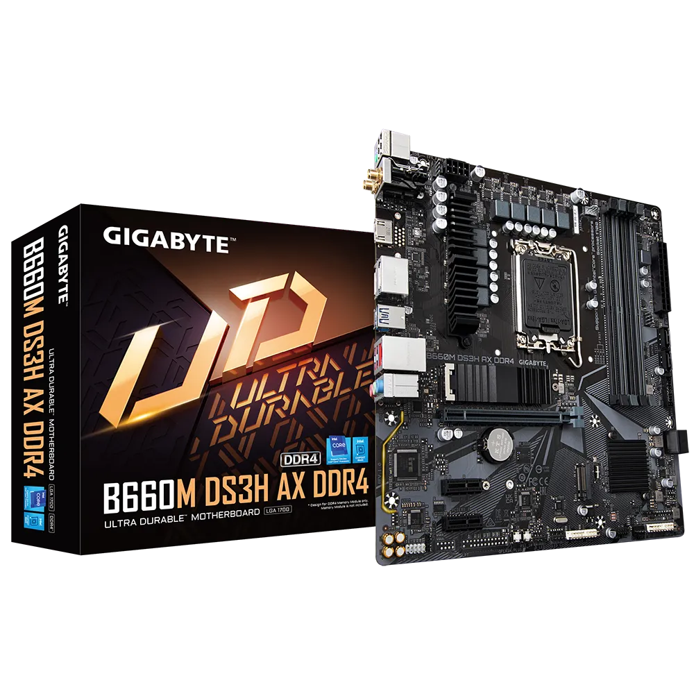 Gigabyte B660M DS3H AX DDR4 B660 LGA1700 Max128GB DDR4 mATX