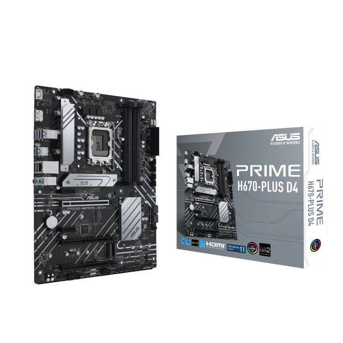 ASUS PRIME H670-PLUS D4 H670 LGA1700 Max.128GB DDR4 PCI Express ATX